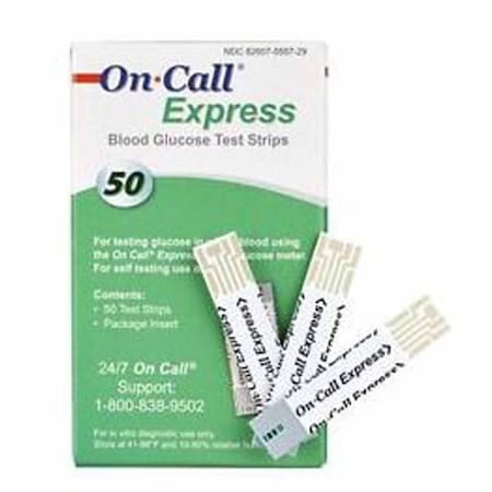 On Call Blood Glucose Test Strips, 144PK 755729